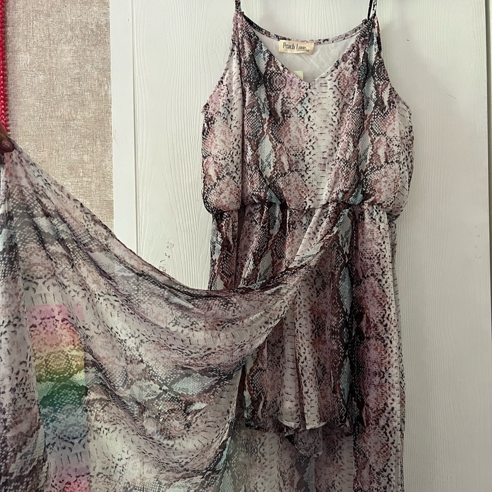 Peach Love California Multicolor Snake Print Dress - Picture 3 of 8
